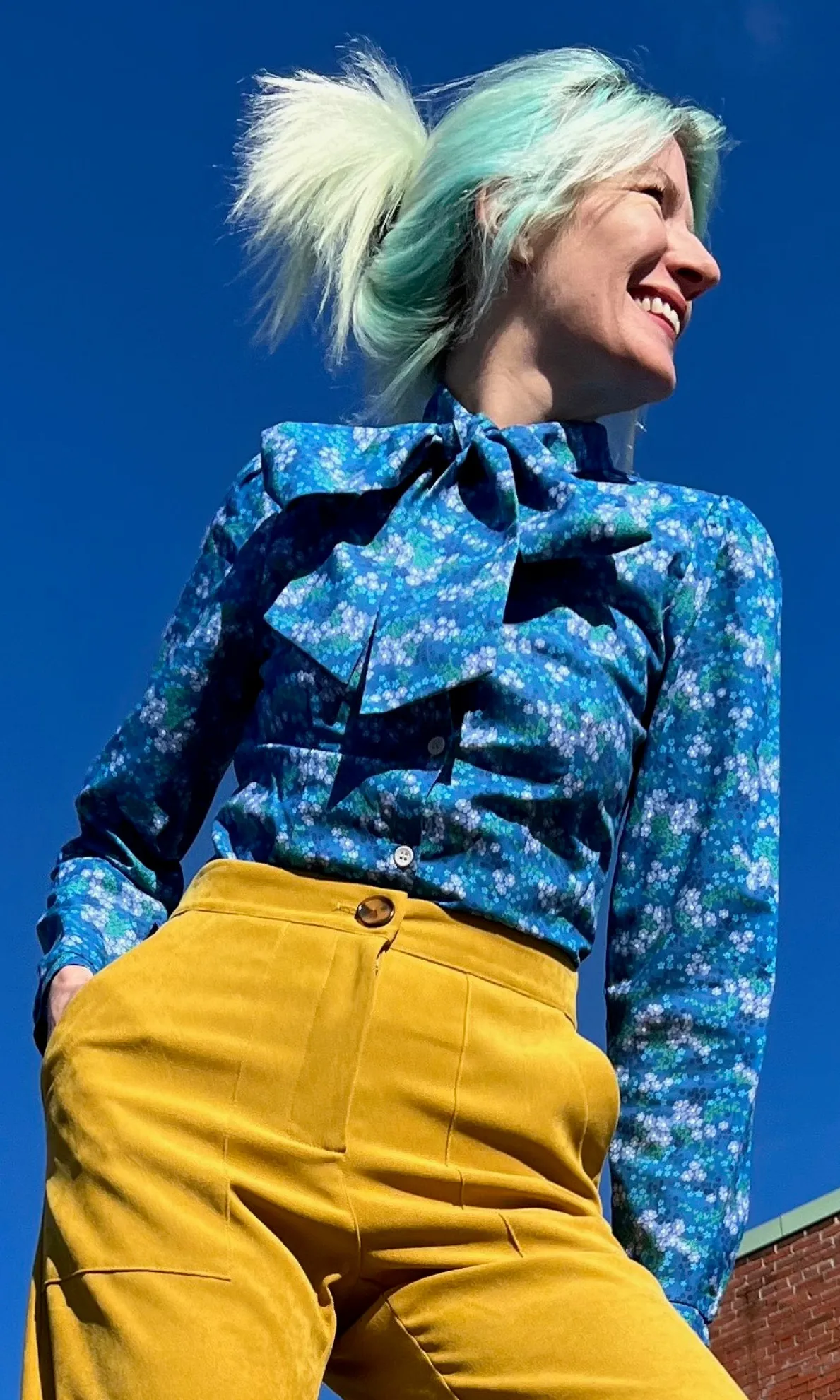 Bos'n Bird Blouse - Blue Veronica
