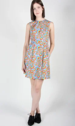 Bulbul Dress - Rainbow Tangle