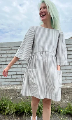 Chimney Swift Dress - Ticking Stripe
