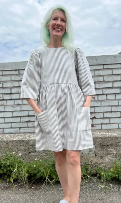 Chimney Swift Dress - Ticking Stripe