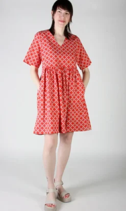 Citril Finch Dress - Red Patches
