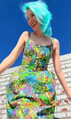 Corncrake Dress - Parrot Jungle