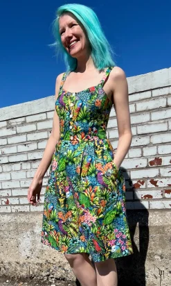 Corncrake Dress - Parrot Jungle