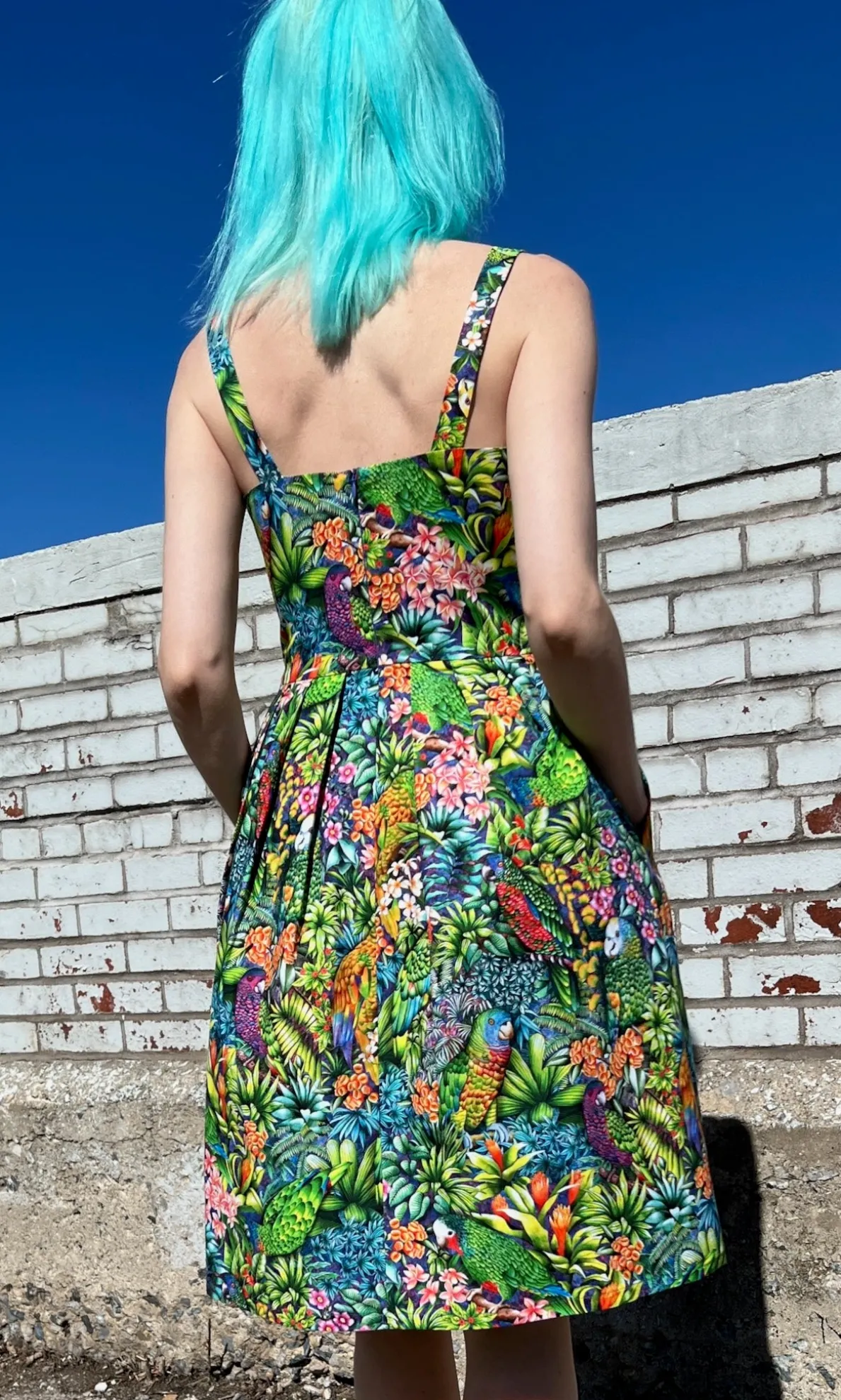 Corncrake Dress - Parrot Jungle
