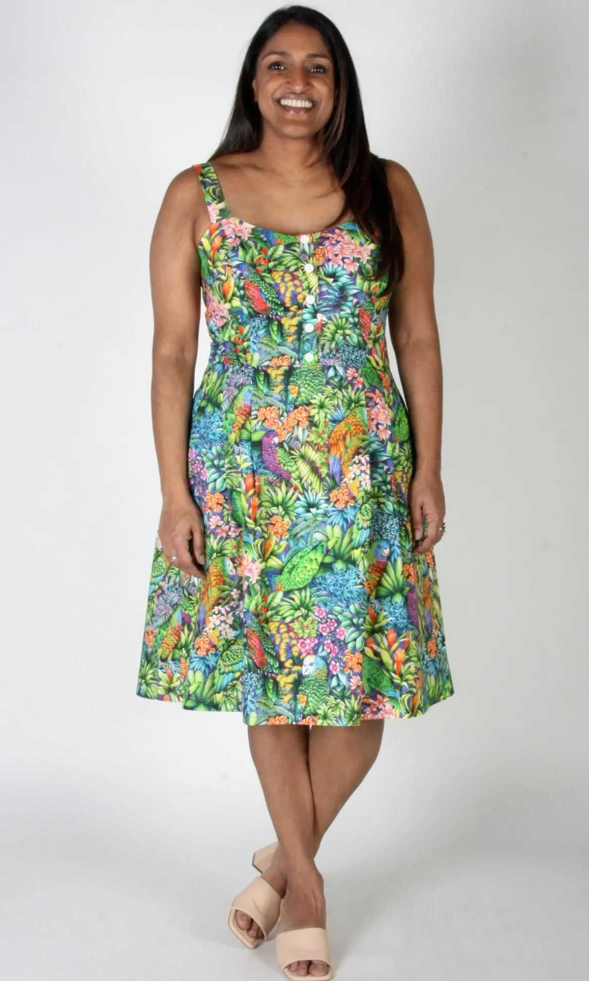 Corncrake Dress - Parrot Jungle