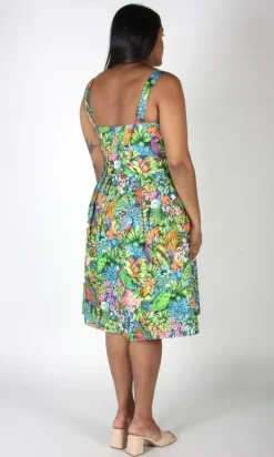 Corncrake Dress - Parrot Jungle