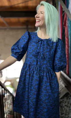 Corvid Dress - Zaffre Glass