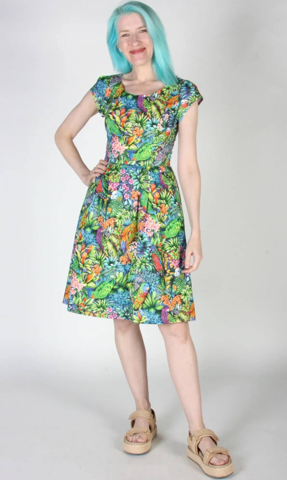 Gallinule Dress - Parrot Jungle