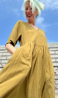 Kiskadee Dress - Golden Moss