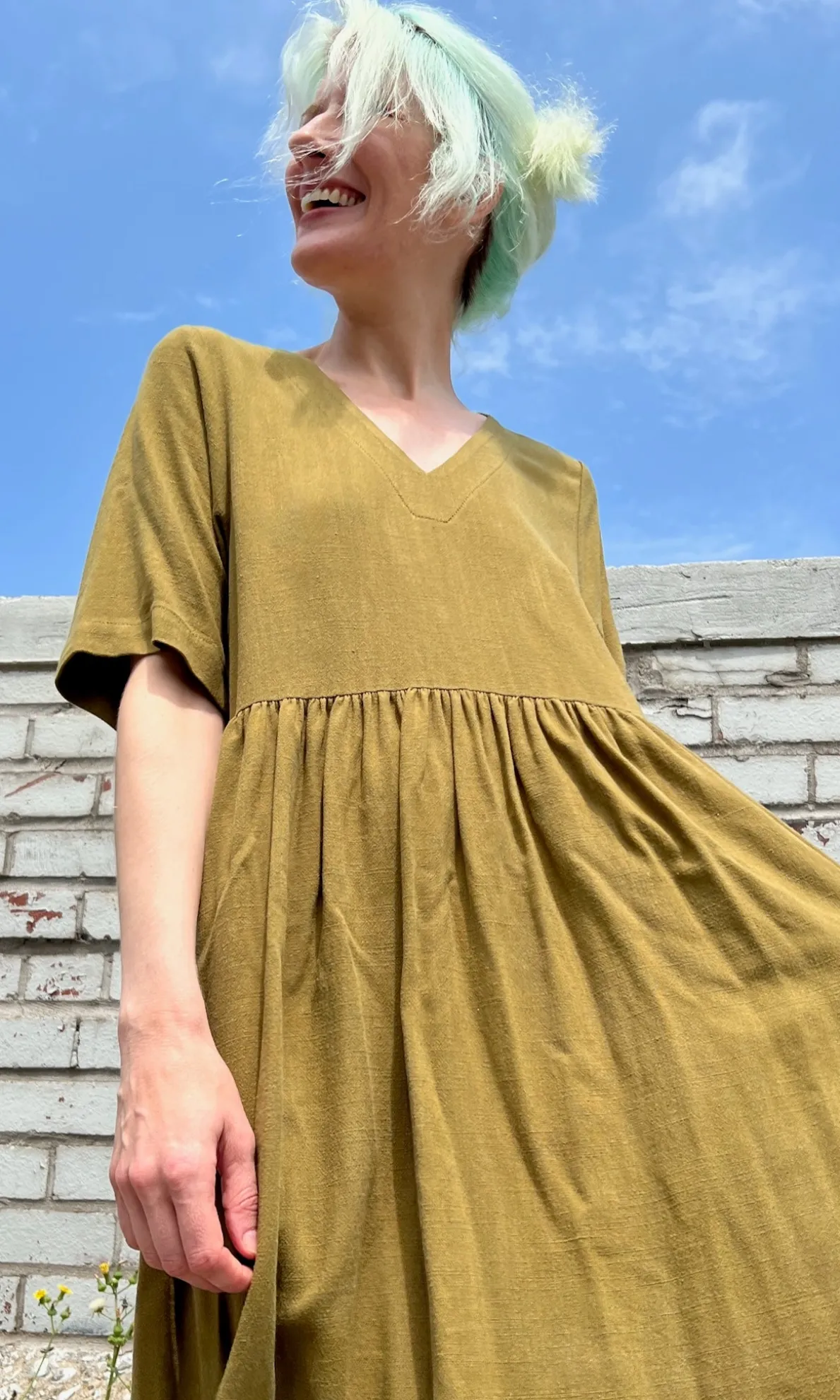 Kiskadee Dress - Golden Moss