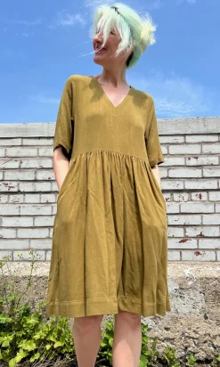 Kiskadee Dress - Golden Moss