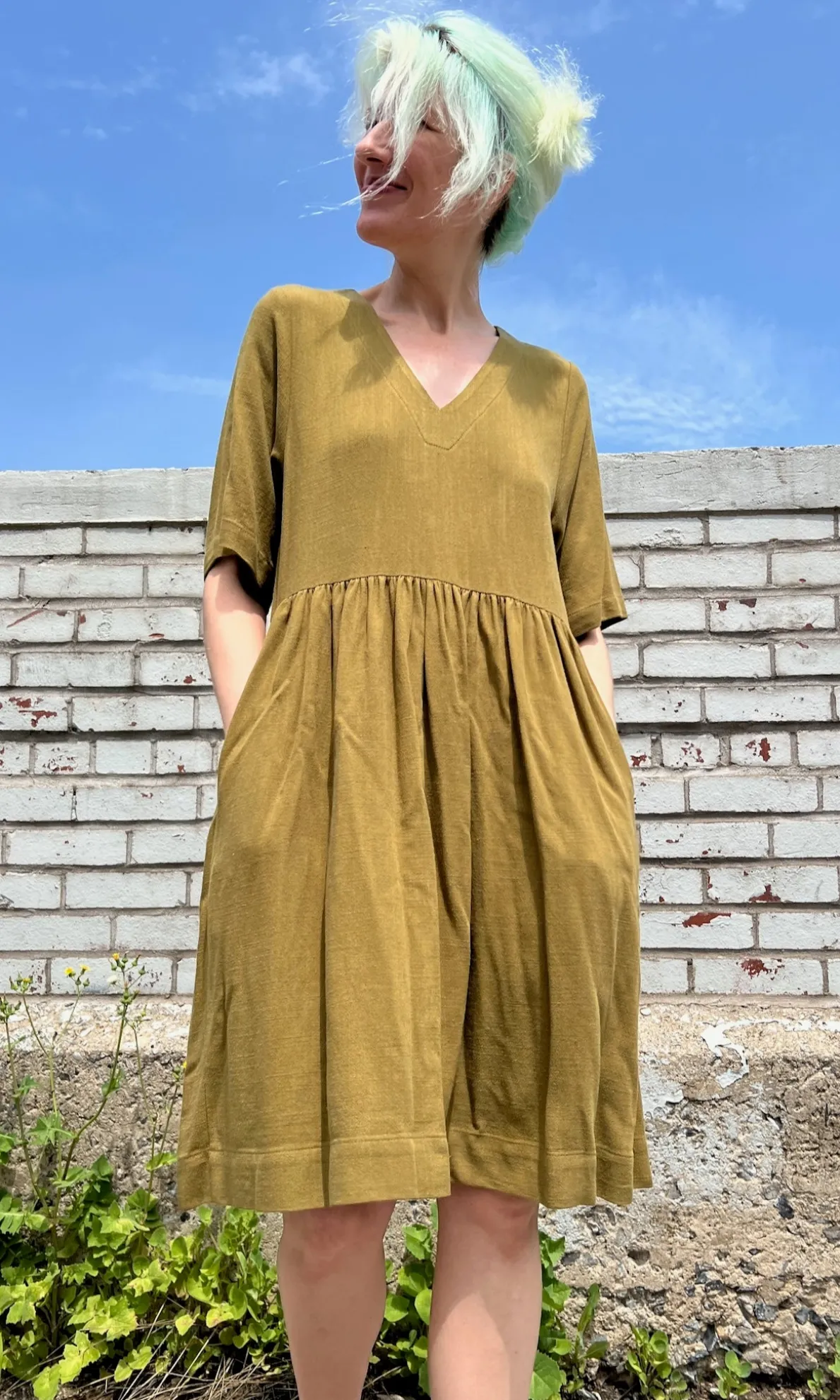 Kiskadee Dress - Golden Moss