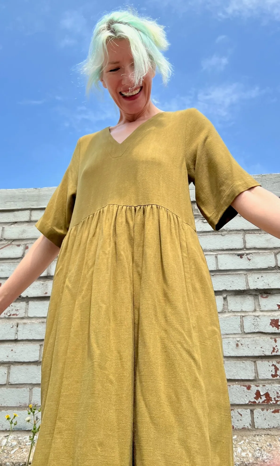 Kiskadee Dress - Golden Moss