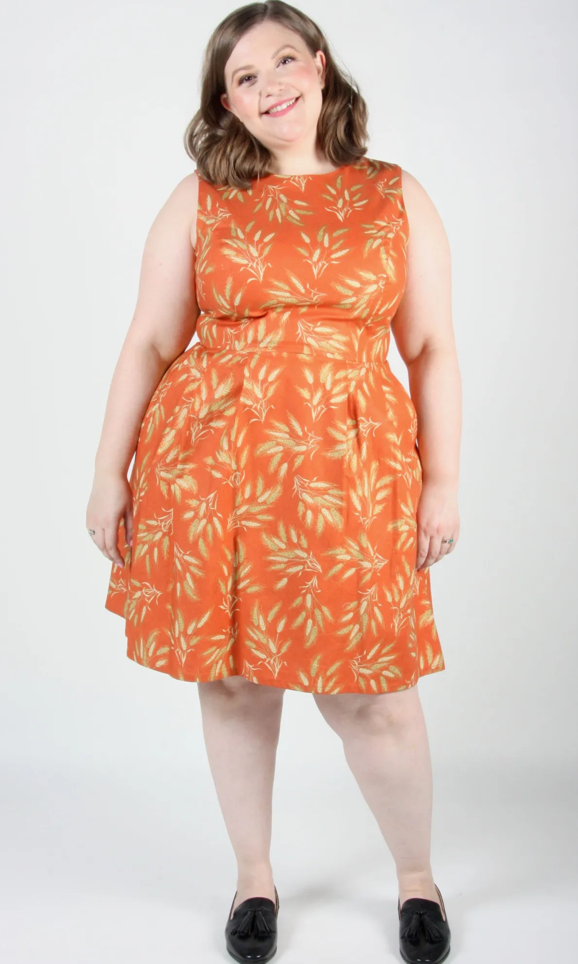 Peafowl Dress - Autumn Wheat