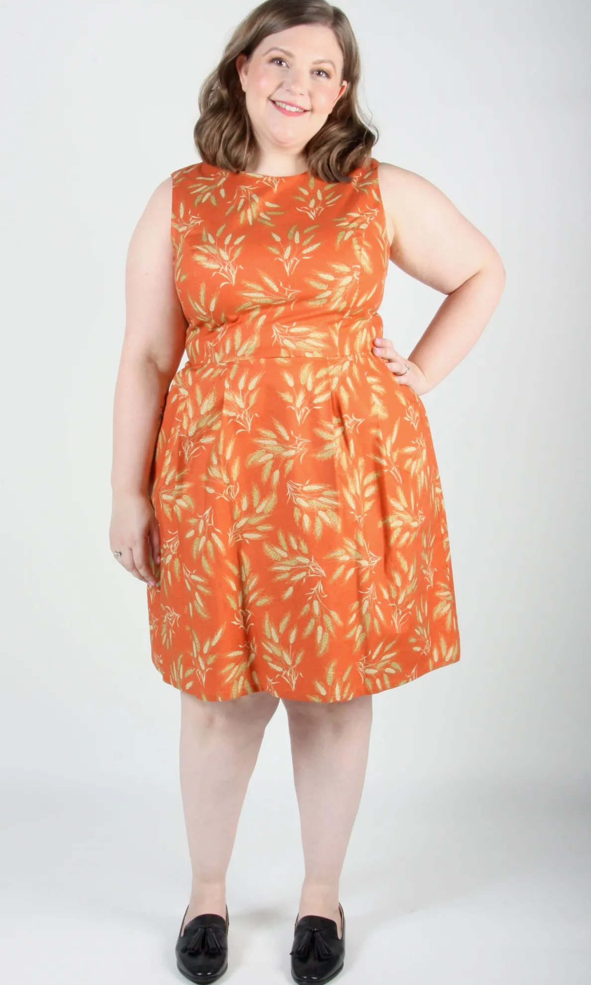 Peafowl Dress - Autumn Wheat