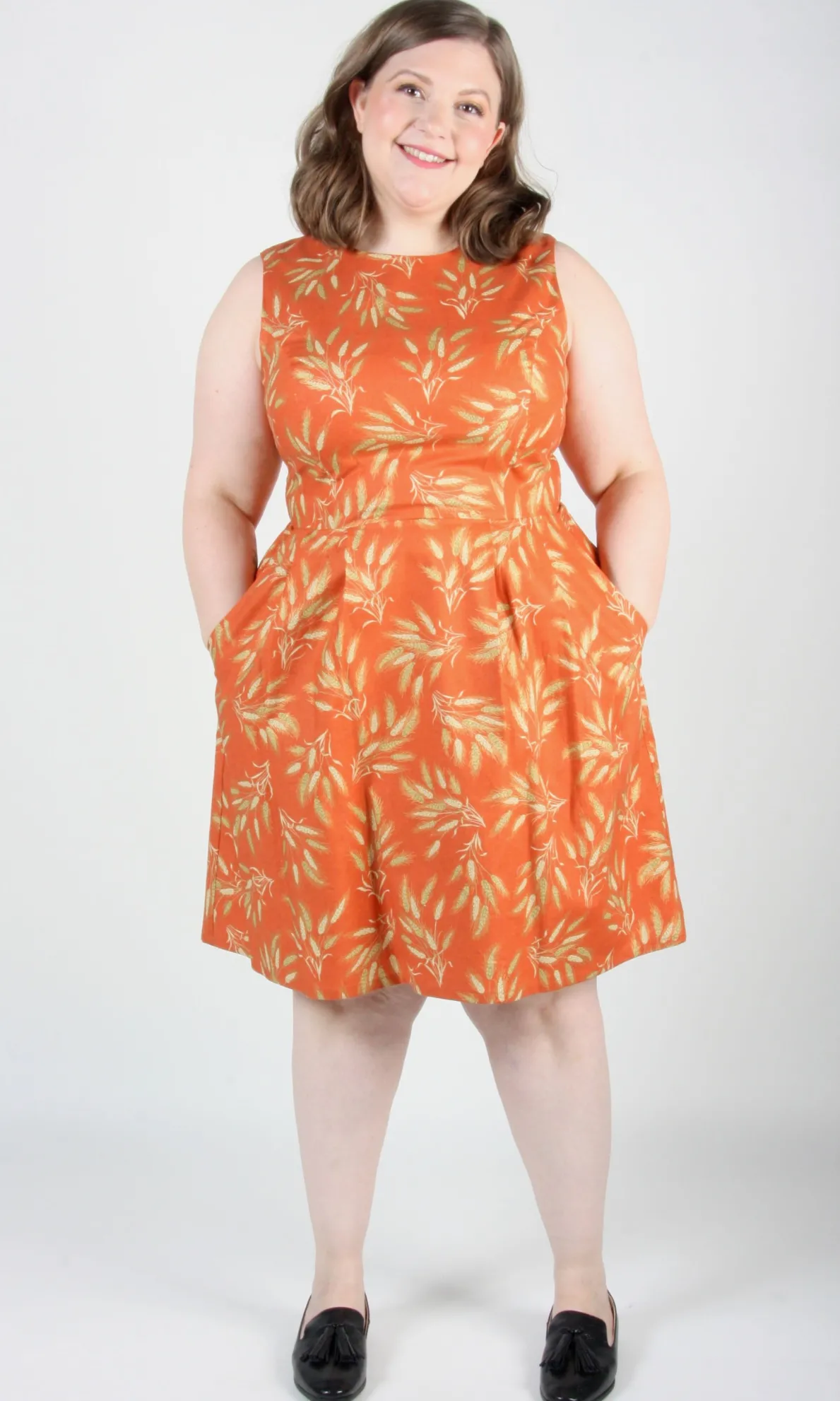 Peafowl Dress - Autumn Wheat