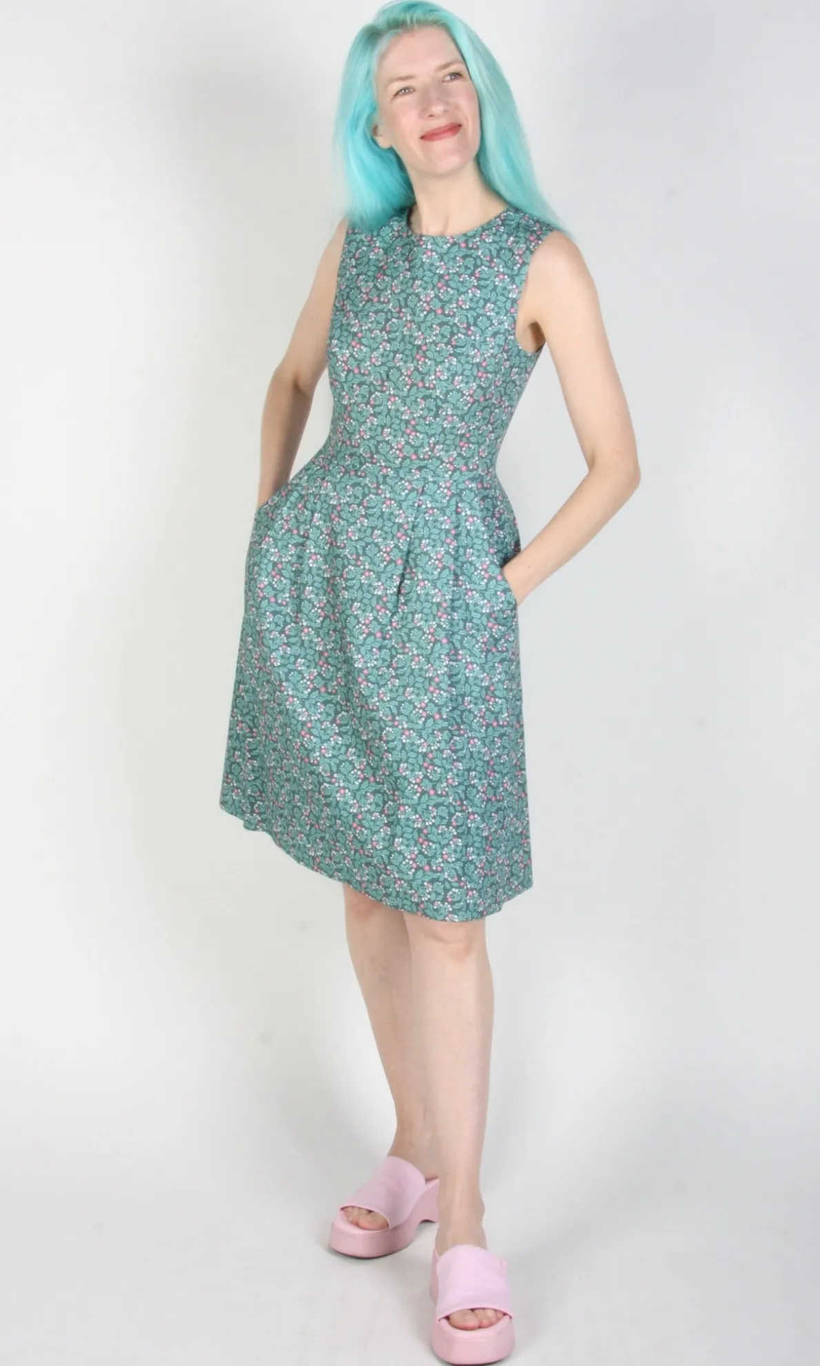 Peafowl Dress - Strawberry Blossom
