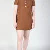 Peep Dress - Sepia