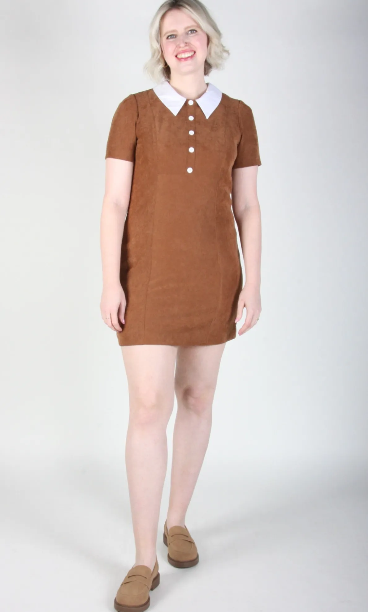 Peep Dress - Sepia