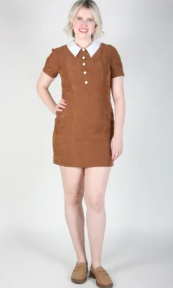Peep Dress - Sepia