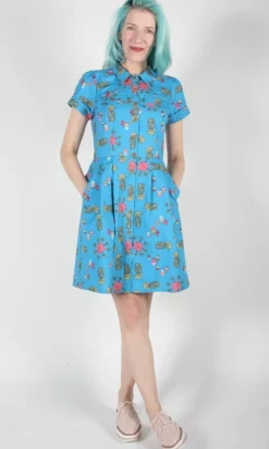 Ptarmigan Dress - Blue Pineapple Party