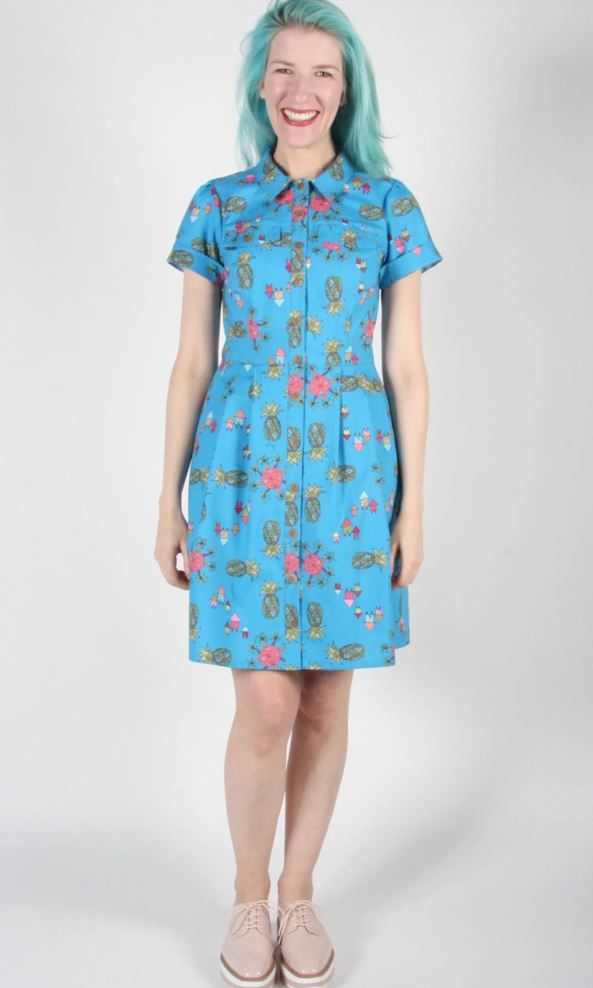Ptarmigan Dress - Blue Pineapple Party