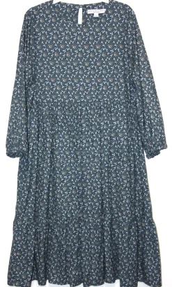 RN890 - XL - Ortolan Dress - Steel Blue Vines