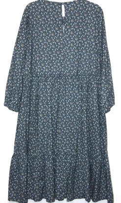 RN890 - XL - Ortolan Dress - Steel Blue Vines