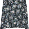 RN880- XL - Nunchie Top - Black Floral
