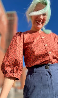 Serin Blouse - Berry Sheaf