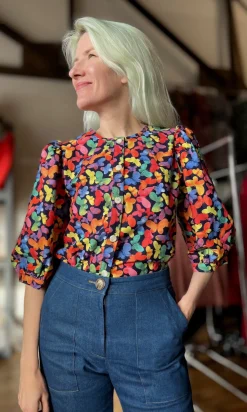 Serin Blouse - Lepidoptera
