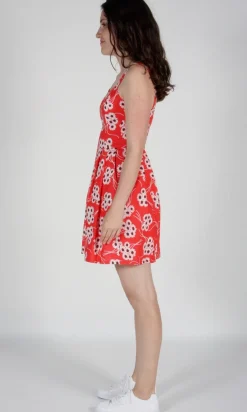 Starfrontlet Dress - Red Daisies