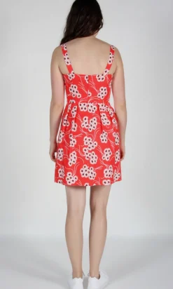 Starfrontlet Dress - Red Daisies