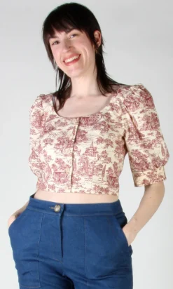 Stonechat Top - Brick Village Toile