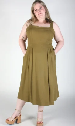 Thornbill Dress - Golden Moss