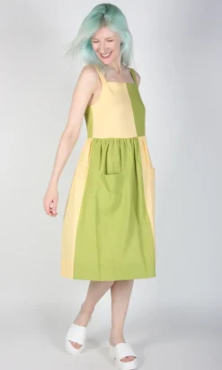 Timber Doodle Dress - Lemon Lime