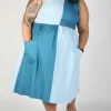 Timber Doodle Dress - Sea and Sky
