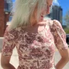 Winter Chippy Dress - Brick Village Toile