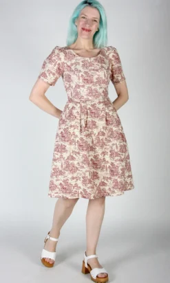 Winter Chippy Dress - Brick Village Toile