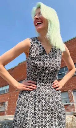 Wood Snipe Dress - Quatrefoil