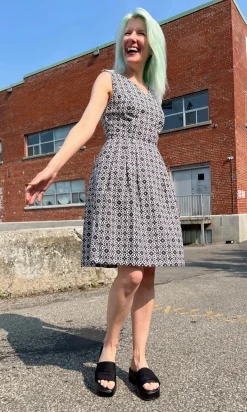 Wood Snipe Dress - Quatrefoil